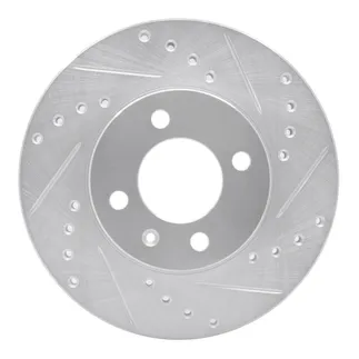 R1 Concepts EDZ-74006R Brake Rotor Drilled and Slotted Silver